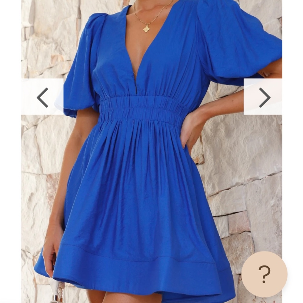Royal Bright Blue Billy J Erin Mini Dress